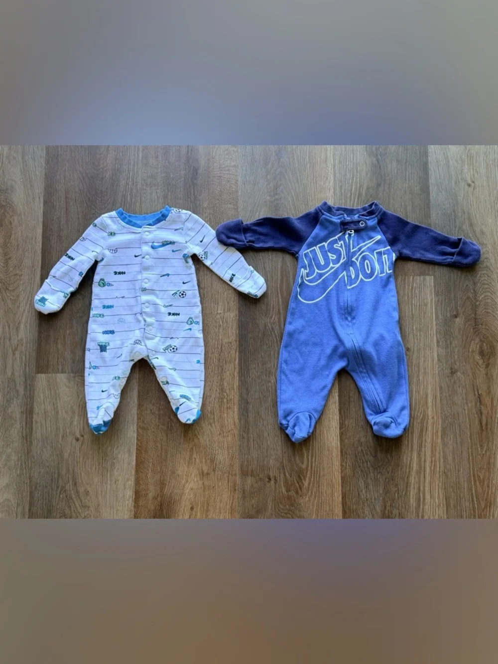 NIKE | Baby Sleepers | Newborn | 2 Piece Set | Footed Pajamas | Bundle